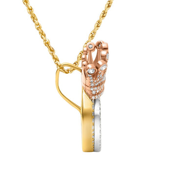 Yellow King D Pendant in 14k Gold 3.82 Ctw
